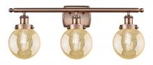 Innovations Lighting 916-3W-AC-G208-6 - Beacon - 3 Light - 26 inch - Antique Copper - Bath Vanity Light
