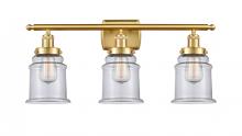 Innovations Lighting 916-3W-SG-G182 - Canton - 3 Light - 26 inch - Satin Gold - Bath Vanity Light