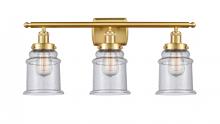 Innovations Lighting 916-3W-SG-G184 - Canton - 3 Light - 26 inch - Satin Gold - Bath Vanity Light
