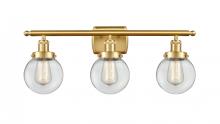 Innovations Lighting 916-3W-SG-G202-6 - Beacon - 3 Light - 26 inch - Satin Gold - Bath Vanity Light