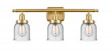 Innovations Lighting 916-3W-SG-G54 - Bell - 3 Light - 26 inch - Satin Gold - Bath Vanity Light