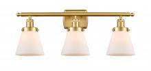 Innovations Lighting 916-3W-SG-G61 - Cone - 3 Light - 26 inch - Satin Gold - Bath Vanity Light