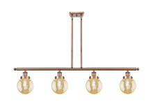 Innovations Lighting 916-4I-AC-G208-6 - Beacon - 4 Light - 48 inch - Antique Copper - Stem Hung - Island Light
