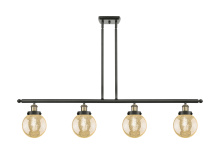 Innovations Lighting 916-4I-BAB-G208-6 - Beacon - 4 Light - 48 inch - Black Antique Brass - Stem Hung - Island Light