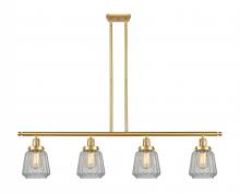 Innovations Lighting 916-4I-SG-G142 - Chatham - 4 Light - 48 inch - Satin Gold - Stem Hung - Island Light