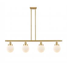 Innovations Lighting 916-4I-SG-G201-6 - Beacon - 4 Light - 48 inch - Satin Gold - Stem Hung - Island Light
