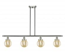 Innovations Lighting 916-4I-SN-G208-6 - Beacon - 4 Light - 48 inch - Brushed Satin Nickel - Stem Hung - Island Light
