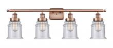 Innovations Lighting 916-4W-AC-G184 - Canton - 4 Light - 36 inch - Antique Copper - Bath Vanity Light