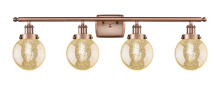Innovations Lighting 916-4W-AC-G208-6 - Beacon - 4 Light - 36 inch - Antique Copper - Bath Vanity Light