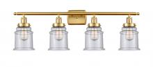 Innovations Lighting 916-4W-SG-G184 - Canton - 4 Light - 36 inch - Satin Gold - Bath Vanity Light