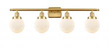 Innovations Lighting 916-4W-SG-G201-6 - Beacon - 4 Light - 36 inch - Satin Gold - Bath Vanity Light
