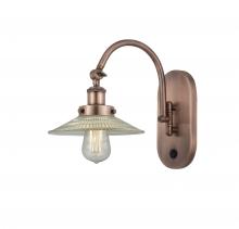Innovations Lighting 918-1W-AC-G2 - Halophane - 1 Light - 9 inch - Antique Copper - Adjustable Swing Arm
