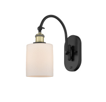 Innovations Lighting 918-1W-BAB-G111 - Cobbleskill - 1 Light - 5 inch - Black Antique Brass - Adjustable - Sconce