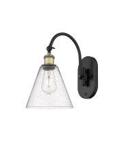 Innovations Lighting 918-1W-BAB-GBC-84 - Berkshire Glass - 1 Light - 8 inch - Black Antique Brass - Sconce