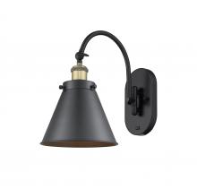 Innovations Lighting 918-1W-BAB-M13-BK - Appalachian - 1 Light - 8 inch - Black Antique Brass - Adjustable Swing Arm