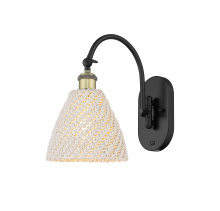 Innovations Lighting 918-1W-BAB-NBD-75-NAT - Bristol Natural - 1 Light - 8 inch - Black Antique Brass - Sconce