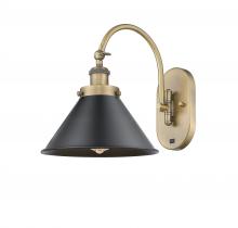 Innovations Lighting 918-1W-BB-M10-BK - Briarcliff - 1 Light - 10 inch - Brushed Brass - Adjustable Swing Arm