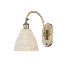 Innovations Lighting 918-1W-BB-NBD-75-NAT - Bristol Natural - 1 Light - 8 inch - Brushed Brass - Sconce