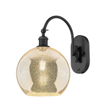 Innovations Lighting 918-1W-BK-G128-10 - Athens - 1 Light - 10 inch - Matte Black - Adjustable - Sconce