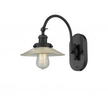 Innovations Lighting 918-1W-BK-G2 - Halophane - 1 Light - 9 inch - Matte Black - Adjustable Swing Arm