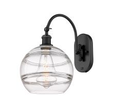 Innovations Lighting 918-1W-BK-G556-10CL - Rochester - 1 Light - 10 inch - Matte Black - Adjustable - Sconce