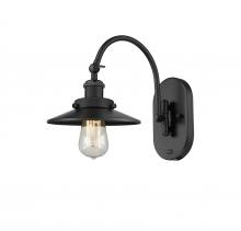 Innovations Lighting 918-1W-BK-M6 - Railroad - 1 Light - 8 inch - Matte Black - Adjustable Swing Arm