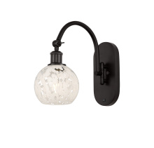 Innovations Lighting 918-1W-OB-G1216-6WM - White Mouchette - 1 Light - 6 inch - Oil Rubbed Bronze - Sconce