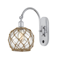 Innovations Lighting 918-1W-PC-G122-8RB - Farmhouse Rope - 1 Light - 8 inch - Polished Chrome - Adjustable - Sconce