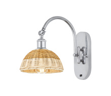 Innovations Lighting 918-1W-PC-NBD2-75-NAT - Bristol Natural II - 1 Light - 8 inch - Polished Chrome - Sconce