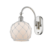 Innovations Lighting 918-1W-PN-G121-8RW - Farmhouse Rope - 1 Light - 8 inch - Polished Nickel - Adjustable - Sconce