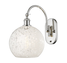 Innovations Lighting 918-1W-PN-G1216-10WM - White Mouchette - 1 Light - 10 inch - Polished Nickel - Sconce