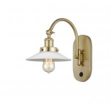 Innovations Lighting 918-1W-SG-G1 - Halophane - 1 Light - 9 inch - Satin Gold - Adjustable Swing Arm