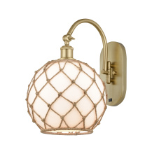 Innovations Lighting 918-1W-SG-G121-10RB - Farmhouse Rope - 1 Light - 10 inch - Satin Gold - Adjustable - Sconce