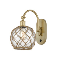 Innovations Lighting 918-1W-SG-G122-8RB - Farmhouse Rope - 1 Light - 8 inch - Satin Gold - Adjustable - Sconce