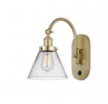 Innovations Lighting 918-1W-SG-G42 - Cone - 1 Light - 8 inch - Satin Gold - Adjustable Swing Arm