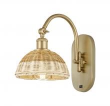 Innovations Lighting 918-1W-SG-NBD2-75-NAT - Bristol Natural II - 1 Light - 8 inch - Satin Gold - Sconce
