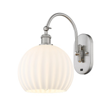 Innovations Lighting 918-1W-SN-G1217-10WV - White Venetian - 1 Light - 10 inch - Brushed Satin Nickel - Sconce