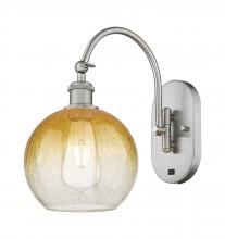 Innovations Lighting 918-1W-SN-G483-8AM - Brookhaven Globe - 1 Light - 8 inch - Brushed Satin Nickel - Sconce