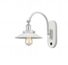 Innovations Lighting 918-1W-WPC-G1 - Halophane - 1 Light - 9 inch - White Polished Chrome - Adjustable Swing Arm