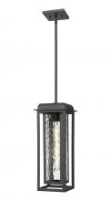 Innovations Lighting 9951-1H-BK-19-CG-BK-WG - Mansfield - 1 Light - 8 inch - Matte Black - Coastal Outdoor Pendant