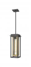 Innovations Lighting 9951-1H-BK-19-CG-BR-CL - Mansfield - 1 Light - 8 inch - Black - Coastal Outdoor Pendant