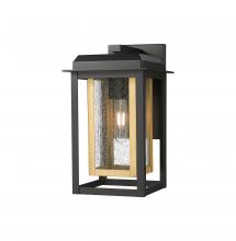 Innovations Lighting 9951-1W-BK-13-CG-BR-SDY - Mansfield - 1 Light - 8 inch - Black - Coastal Outdoor Sconce
