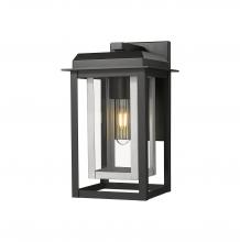 Innovations Lighting 9951-1W-BK-13-CG-SV-CL - Mansfield - 1 Light - 8 inch - Black - Coastal Outdoor Sconce