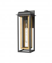 Innovations Lighting 9951-1W-BK-20-CG-BR-CL - Mansfield - 1 Light - 8 inch - Black - Coastal Outdoor Sconce