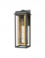 Innovations Lighting 9951-1W-BK-20-CG-BR-WG - Mansfield - 1 Light - 8 inch - Black - Coastal Outdoor Sconce