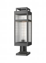 Innovations Lighting 9953-1PLT-BK-20-SCL - Ridgeway - 1 Light - 7 inch - Matte Black - Chain Hung - Coastal Outdoor Post Lantern