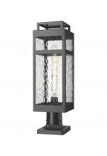 Innovations Lighting 9953-1PLT-BK-20-WG - Ridgeway - 1 Light - 7 inch - Matte Black - Chain Hung - Coastal Outdoor Post Lantern