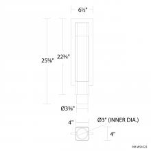 Modern Forms US Online PM-W54523-BZ - Mist Outdoor Post Light