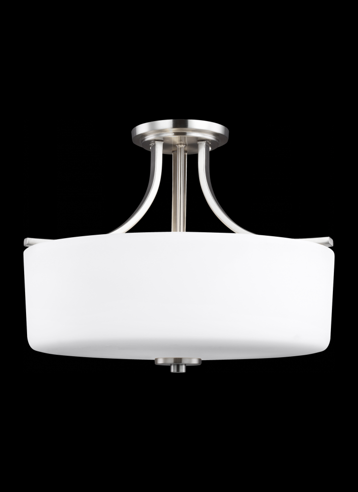 Canfield Three Light Semi-Flush Mount