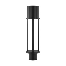 Generation Lighting 8245893S-12 - Union modern LED outdoor exterior open cage post lantern light in black finish
